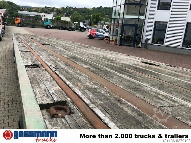 Open semitrailer with tarp General trailer SYY3FP Plattformauflieger, Liftachse