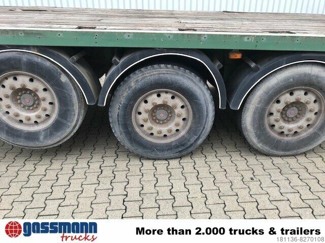 Open semitrailer with tarp General trailer SYY3FP Plattformauflieger, Liftachse