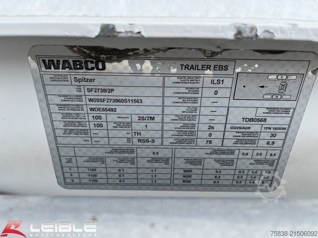 Siloauflieger SPITZER SF 2739/2P*39m³ Silo*2xEuter*3xDomdeckel*