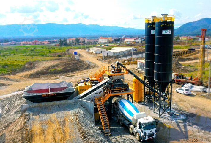 Mobile Betonmischanlage FABO Mobile Concrete Batching Plant 100 m3/h Mobile Concrete Batching Plant