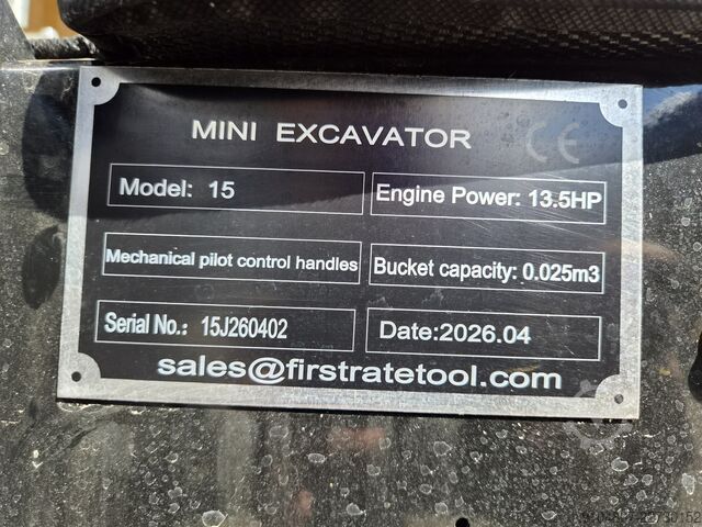 Minibagger Miva VA15, Year 2026 Nieuw, 3 x Bak!