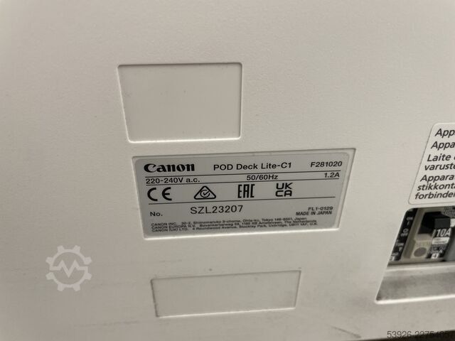 Digital print machine Canon imagePRESS V800 incl. Paperdeck, Booklet Finisher, Fiery