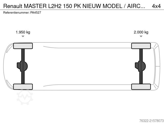 Kastenwagen Renault MASTER L2H2 150 PK NIEUW MODEL / AIRCO / MULTIM...