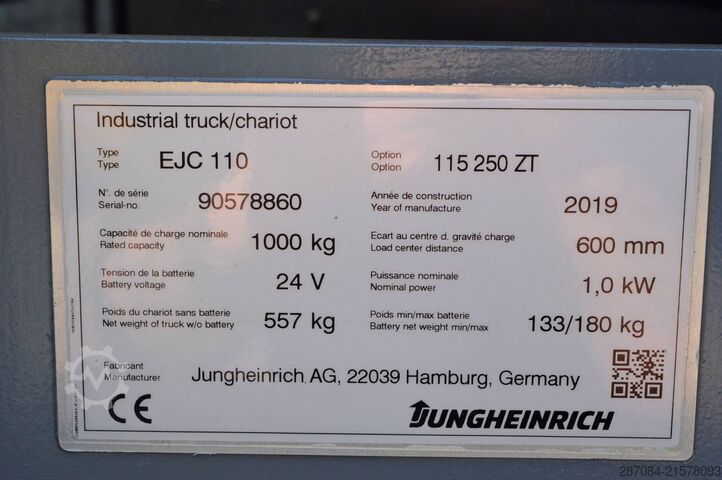 Hochhubwagen Jungheinrich EJC 110