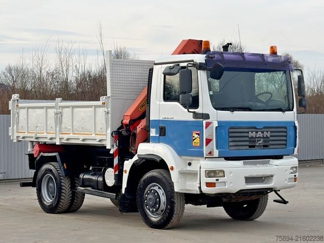 Autokran MAN TGM 18.330 * KIPPER 3,80m * PK 10501/FUNK * 4x4