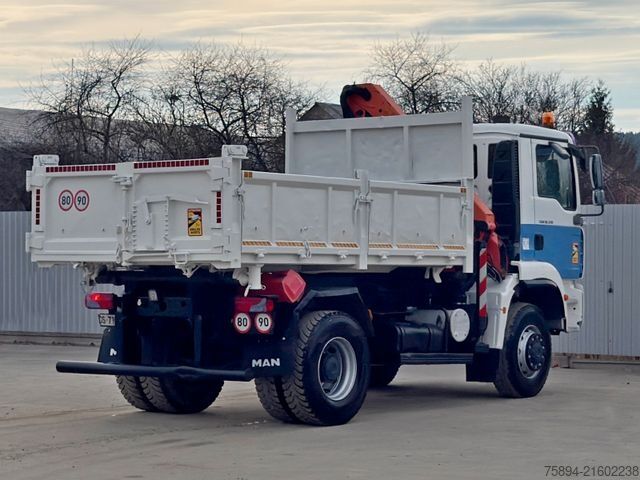 Autokran MAN TGM 18.330 * KIPPER 3,80m * PK 10501/FUNK * 4x4
