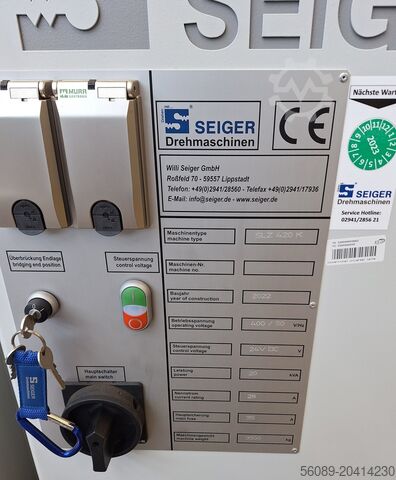 Zyklusgesteuerte Drehmaschine SEIGER SLZ 420K