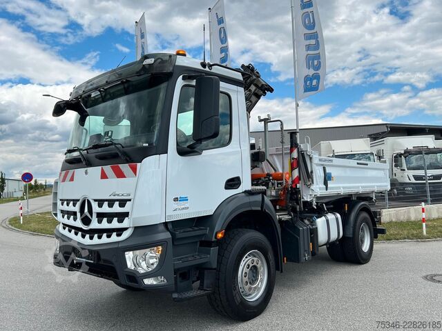 Truck mounted crane MERCEDES-BENZ Arocs 2135 Kipper/Kran Atlas AK 135/Funk/107 tkm