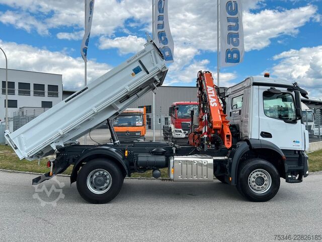 Truck mounted crane MERCEDES-BENZ Arocs 2135 Kipper/Kran Atlas AK 135/Funk/107 tkm