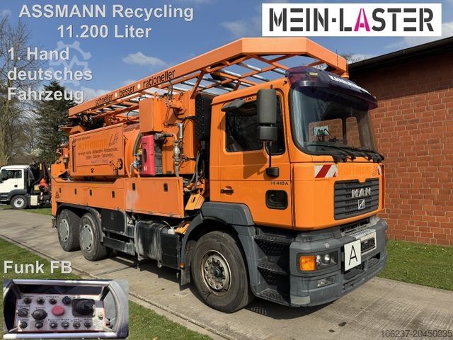 Saugwagen MAN FE 410 Assmann Saug HD Spüler Recycling + FB.