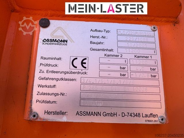 Saugwagen MAN FE 410 Assmann Saug HD Spüler Recycling + FB.