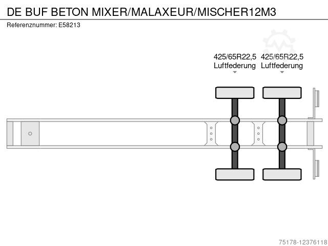  DE BUF BETON MIXER/MALAXEUR/MISCHER12M3