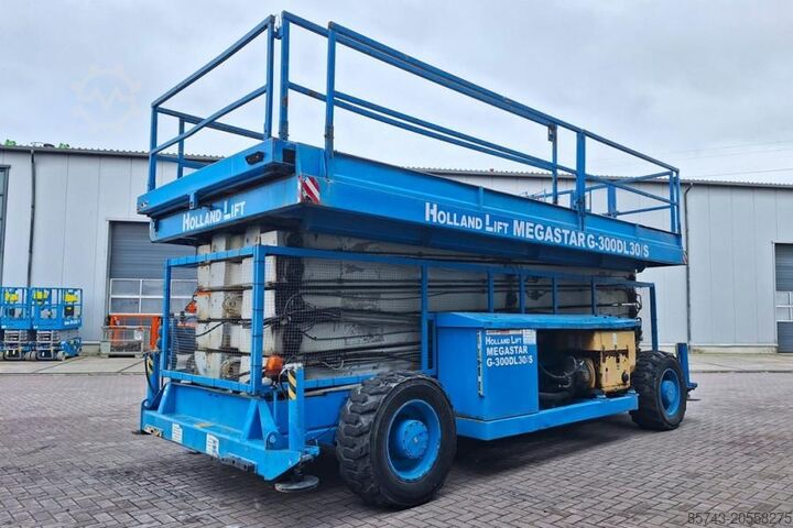 Scissor lift Holland Lift Megastar G-300DL30/S Diesel, 4x4x4 Drive, 33.5m Wo