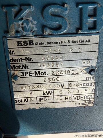 Water pump KSB ETABLOC-G 32-160/302.2 KSB ETABLOC-G 32-160/302.2
