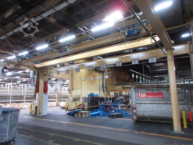 Kranhimmel Kran Hallenkran Kranbahn ABUS Portalkran Hallenkran + Stahlbau 5t Abus Seilzug 5t 5000Kg Länge 19x12,5m