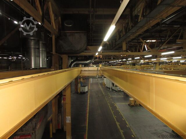 Kranhimmel Kran Hallenkran Kranbahn ABUS Portalkran Hallenkran + Stahlbau 5t Abus Seilzug 5t 5000Kg Länge 19x12,5m