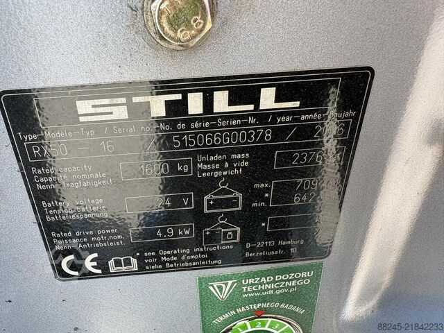 VS-22849 Electric triplex forklift Still RX50-16 COMPACT STILL RX50-16