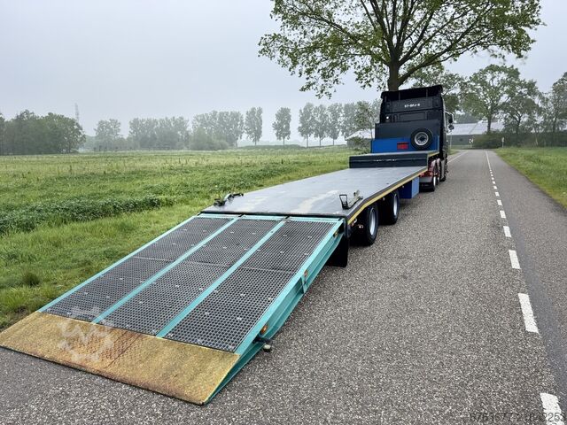 Fruehauf ONCZ 23-216 Semi Low Loader – hydraulic ramp – winch – 2 axles – MOT until 2/2027 – Very ne FRUEHAUF ONCZ 23-216 Semi Dieplader - hydraulische klep - Lier - 2 Asser  APK 2-2027 Zeer Net.