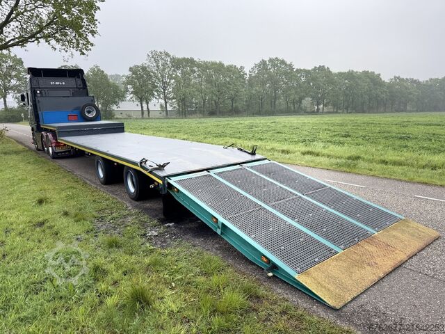 Fruehauf ONCZ 23-216 Semi Low Loader – hydraulic ramp – winch – 2 axles – MOT until 2/2027 – Very ne FRUEHAUF ONCZ 23-216 Semi Dieplader - hydraulische klep - Lier - 2 Asser  APK 2-2027 Zeer Net.
