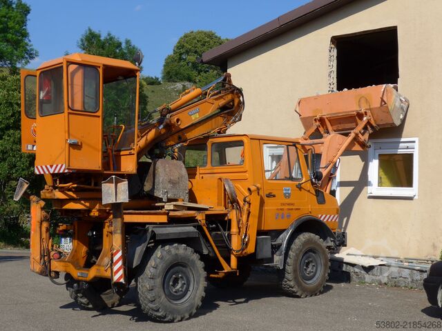 Unimog Klaus excavator front loader Mercedes-Benz Unimog U424/U1000