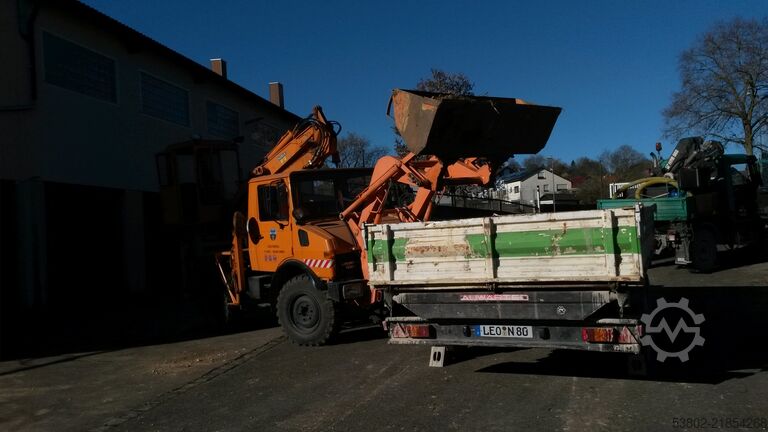 Unimog Klaus excavator front loader Mercedes-Benz Unimog U424/U1000