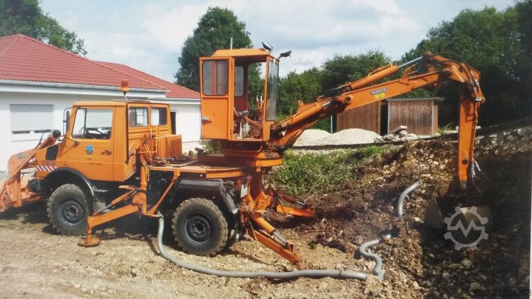 Unimog Klaus excavator front loader Mercedes-Benz Unimog U424/U1000