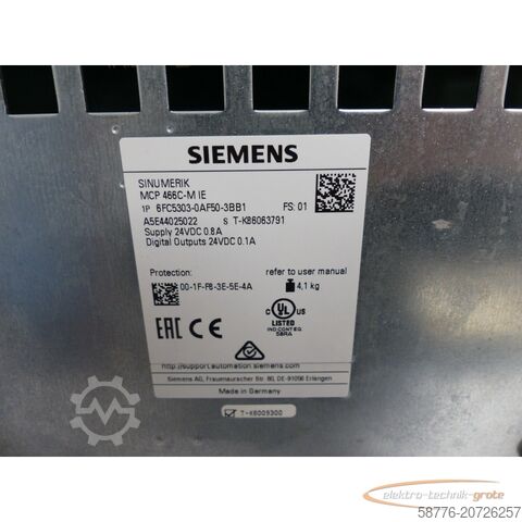 Component Siemens 6FC5303-0AF50-3BB1 MCP 466C-M IE SNT-K86063791 - !
