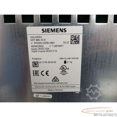 Component Siemens 6FC5303-0AF50-3BB1 MCP 466C-M IE SNT-L96184471 - !