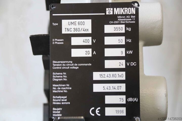 Werkzeugwechsler Mikron UME 600 SK40 22 Aufnahmen