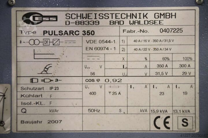 Schutzgasschweißgerät 350 A ESS Pulsarc 350