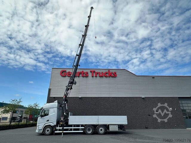 Crane truck DAF XF 530 OPENLAADBAK / PRITSCHE / FLATBED MET HIA...