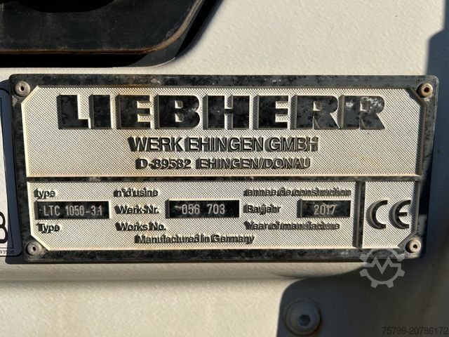 Autokran LIEBHERR Mobilkran LTC 1050-3.1 50t Kran hat nur 3300 h