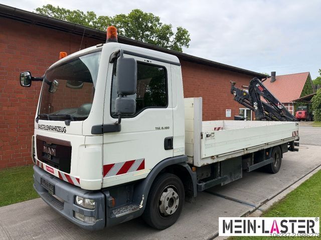 Truck-mounted crane van MAN TGL 8.180 Hiab 055 D4 14m * 3 Sitzer * AHK 11 t