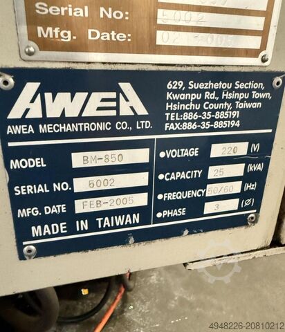 4-Achsen-Vertikal-Bearbeitungszentrum Awea BM-850