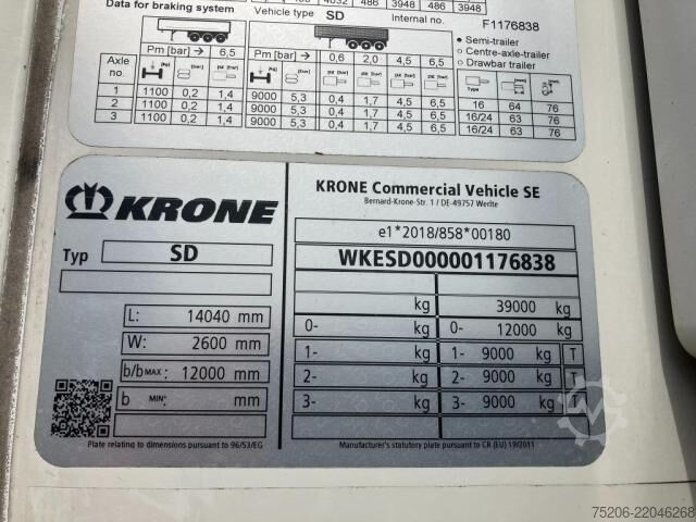 Reefer semitrailer Krone Cool Liner Duoplex Steel Standard