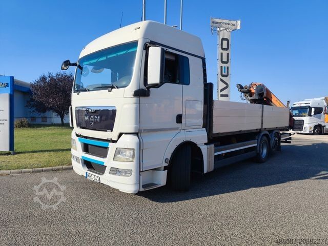 Flatbed truck MAN TGX 26.400 6X2 PALFINGER 15002