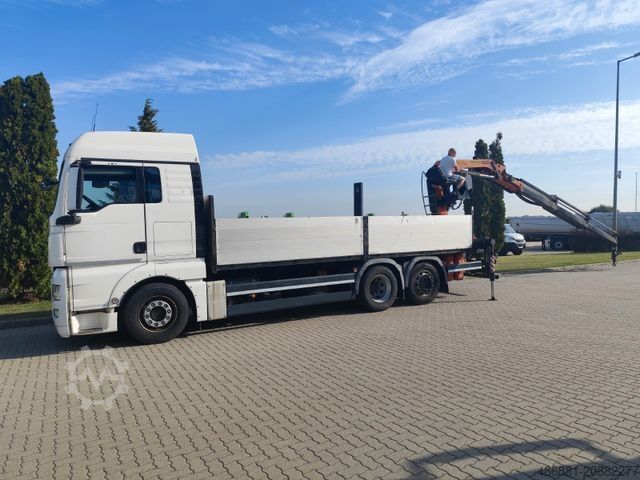 Flatbed truck MAN TGX 26.400 6X2 PALFINGER 15002