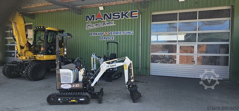 Mini excavator Bobcat Bagger mit Schnellwechsler E 10