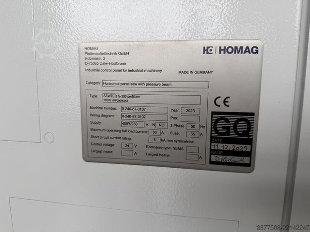 Edgebander HOMAG SAWTEQ S-300, CNC
