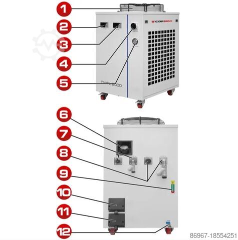 Chiller Laser FIBER CORMAK CWFL-1500