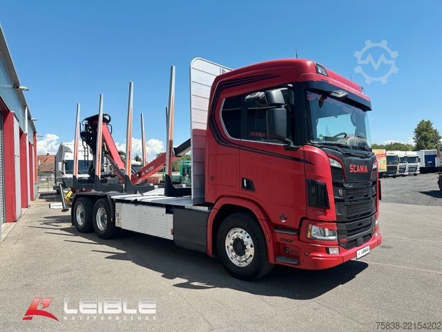 Logging truck SCANIA R 580 6x4 V8*Palfinger EPSILON M12Z*Exte*