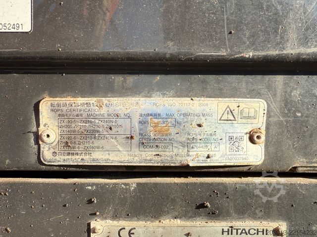 Chain excavator HITACHI ZX210LC-6 Kettenbagger 23,1 Ton *11.213 BTH