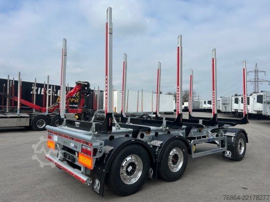 Log trailer MF -CT, HOLZANHäNGER, 3-ACHSEN, 4 RUNGENPAARE,
