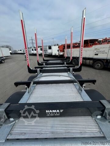 Log trailer MF -CT, HOLZANHäNGER, 3-ACHSEN, 4 RUNGENPAARE,