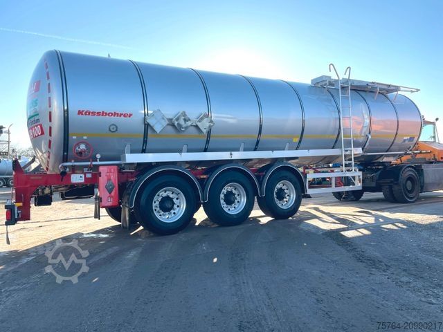 Tanker semitrailer KÄSSBOHRER 32m² V2A Bitumentankauflieger /leicht beschädigt