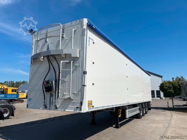 Walking floor semitrailer KRAKER ca. 92 m³ Schubboden/10mm Boden/Funk/Auch Miete!