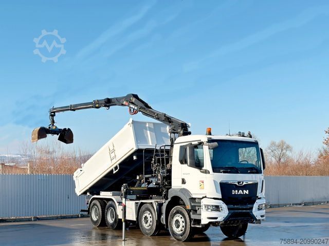 Tipper truck MAN TGS 35.470 * KIPPER 5,10m + KRAN * TOPZUSTAND