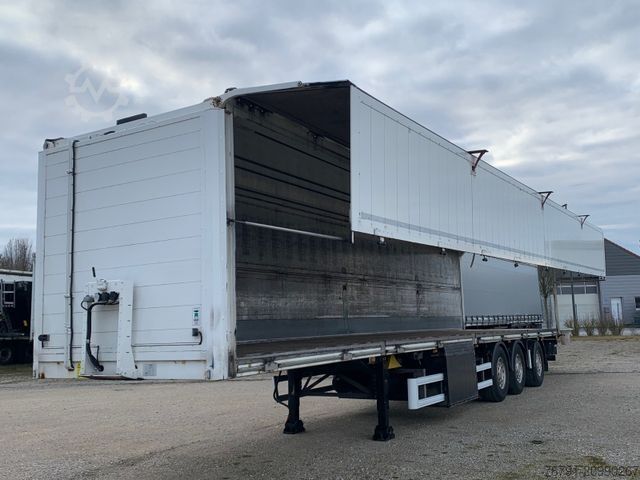 Beverage semitrailer  Wingliner_ hydraulische Schwenkwände_ Lenkachse