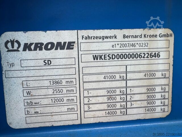Curtain sided Krone Coil, Hebe- Lift Dach/Roof, Alu Bords, Ice-Prot...