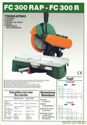 MITRE SAW model OMS SALVARANI FC 300 RAP OMS SALVARANI FC 300 RAP